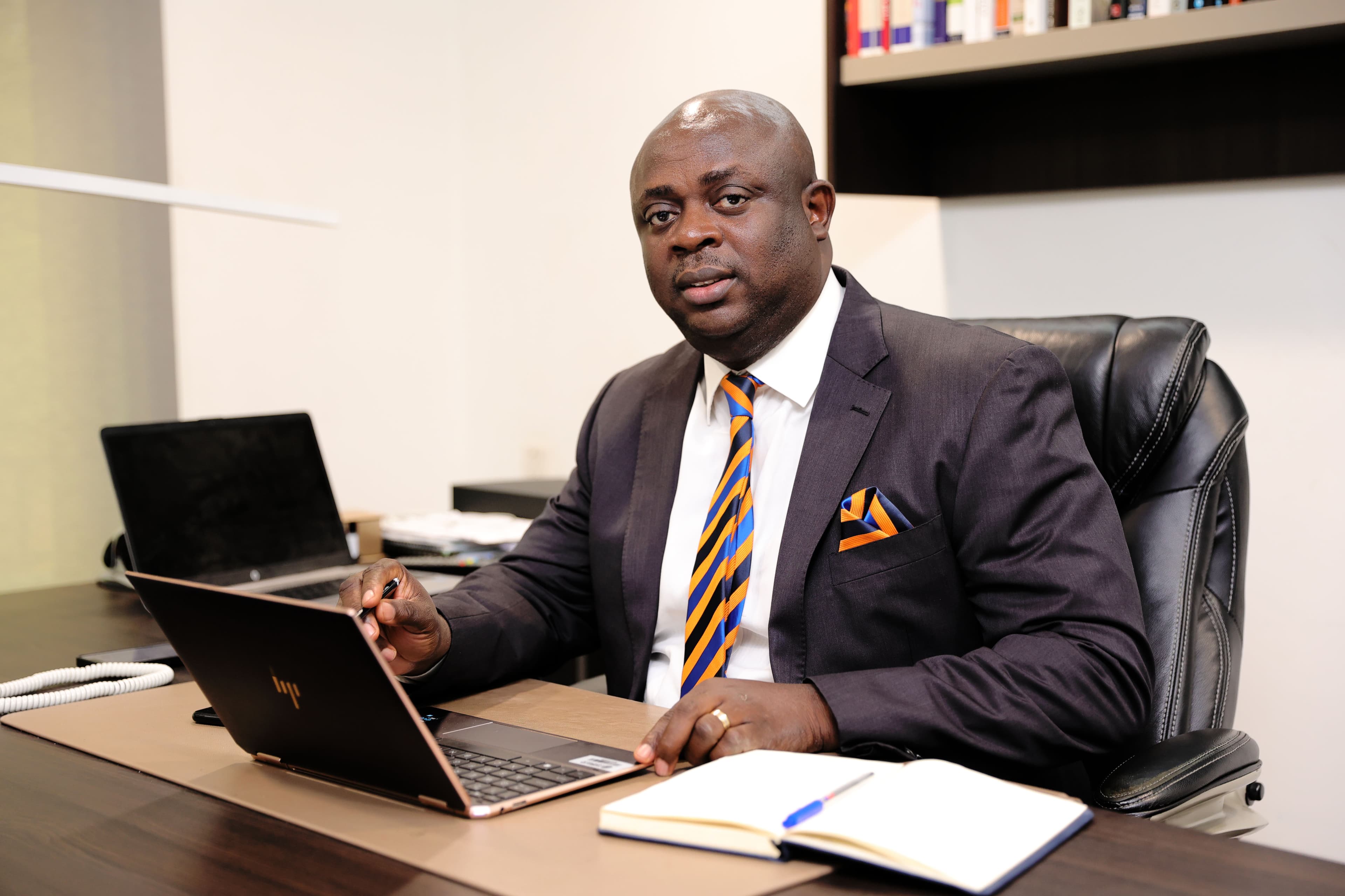 Odeyemi Solomon Adebayo at his desk